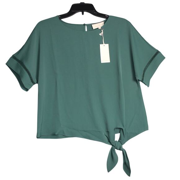 MELLODAY NWT Women's Tie-Front‎ Blouse Size S - Picture 1 of 6